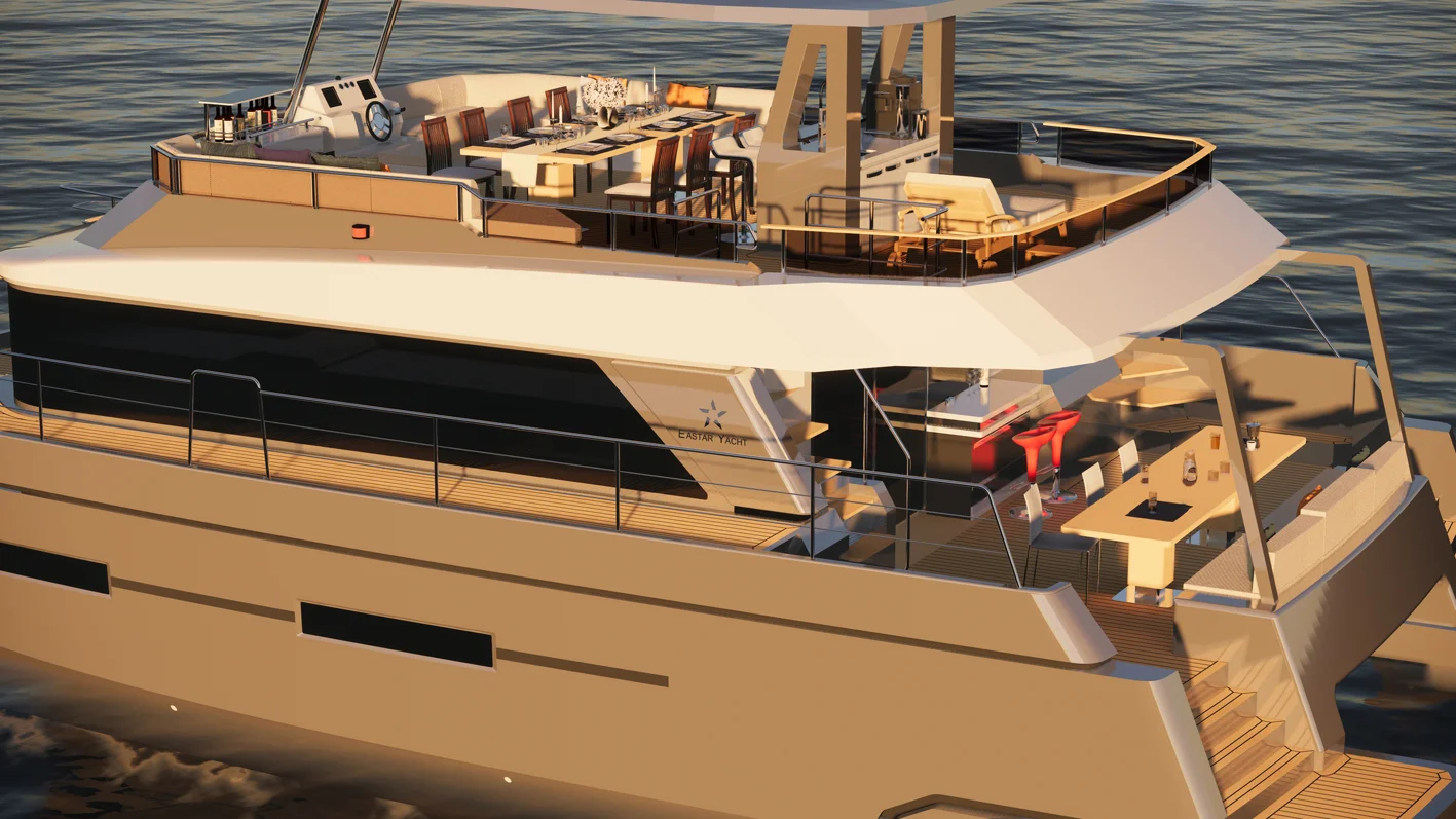 56ft  Catamaran Luxury Aluminum Fishing Yacht Inboard Engine Pontoon Boat for Family Parties Sport & River