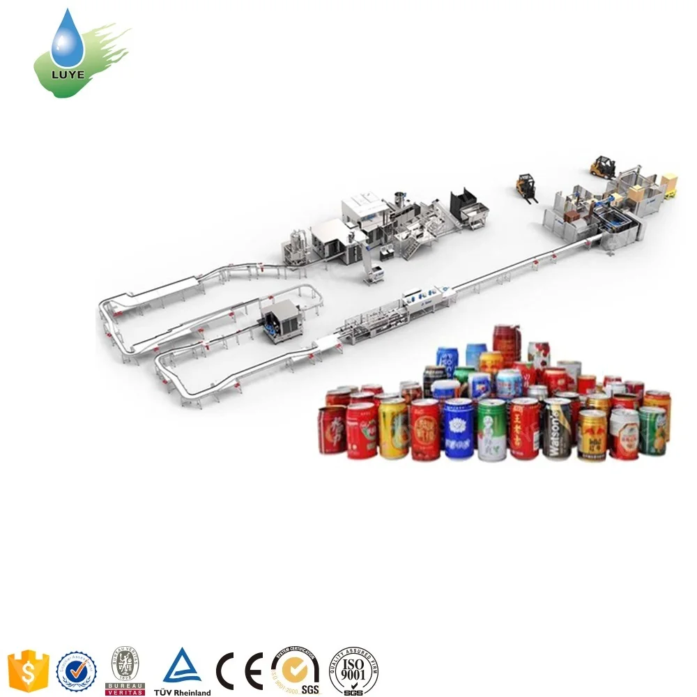 Good price Energy Drink Beer Canning Sealing Plant Filling Production Line Commercial Equipment Machine For Sale