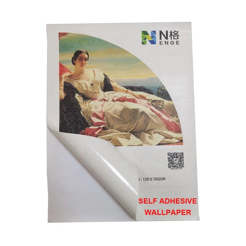 Self Adhesive Texture Wall Paper Eco-Solvent Waterproof Moisture-Proof White Textured 3D Printable Wallpaper