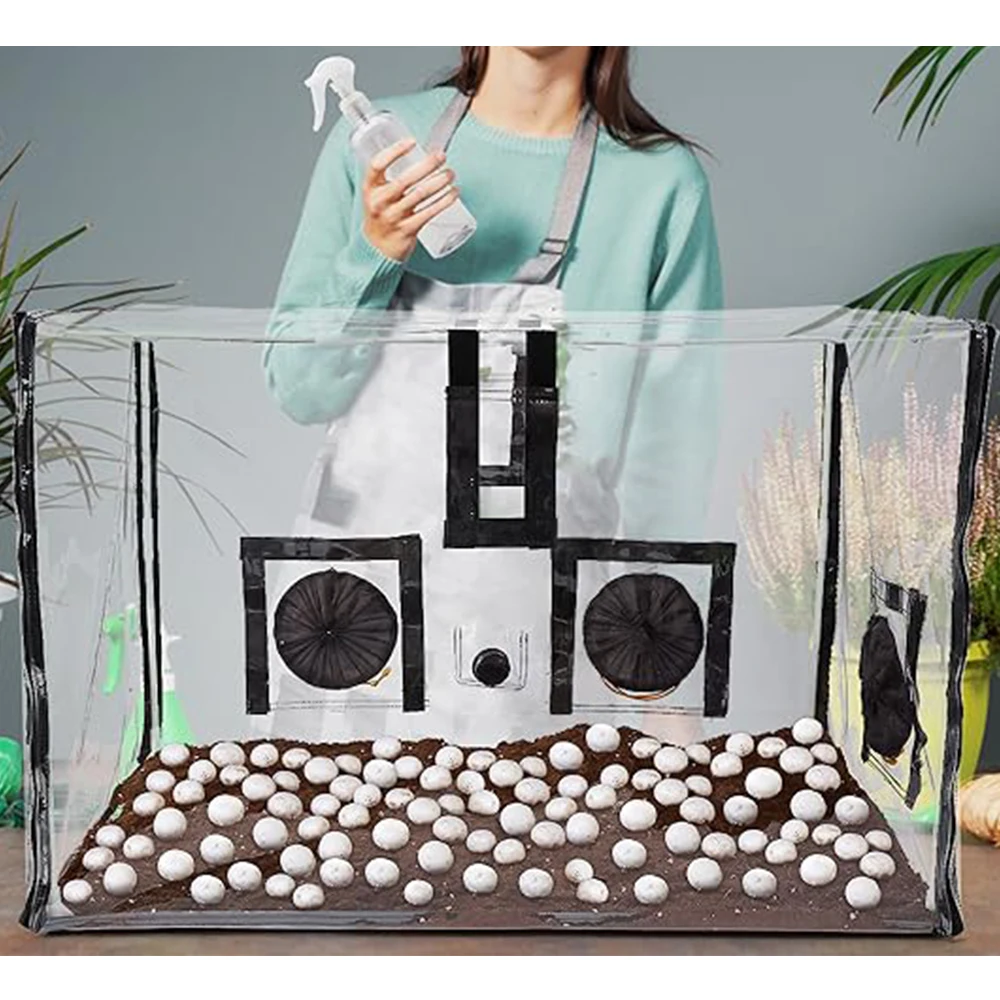 Mushroom growing tent kit indoor portable foldable growth box still air box mushroom