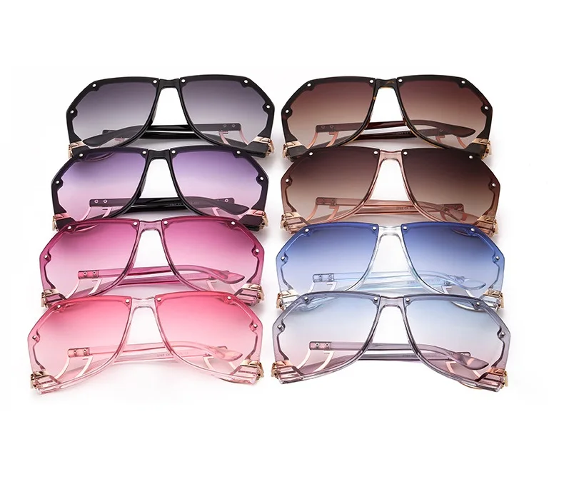 L2763 Hot Sale Oversize Vintage Lenses Womens Sunglasses 2019 Personality