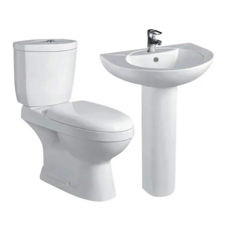 bathroom toilet and sink set wc ceramic toilet bowl with sink combo modern toilet pot and wash hand basin combination