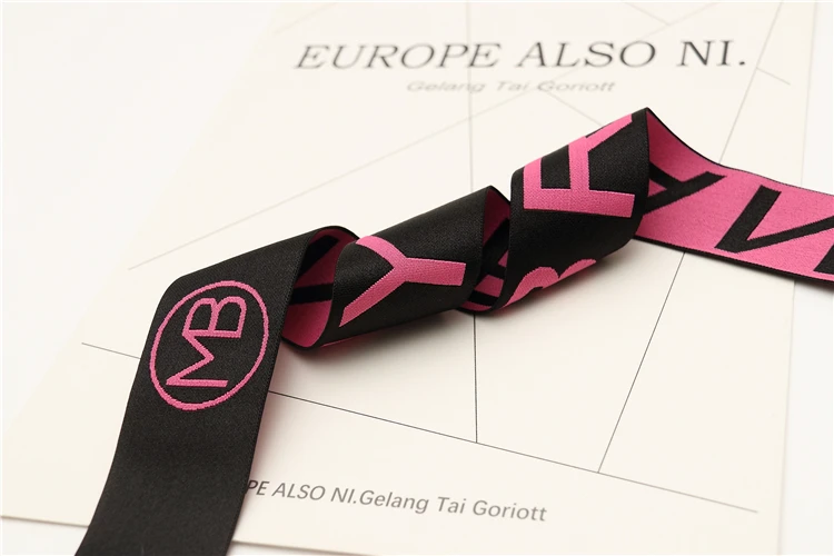 Custom Logo Jacquard Elastic Waistband for Underwear