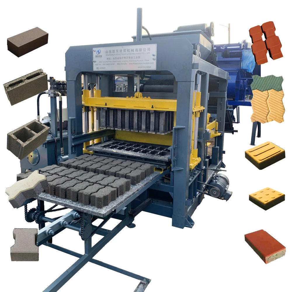 automatic brick production line QT5-15 pavement brick press concrete interlocking solid block making machine fully automatic
