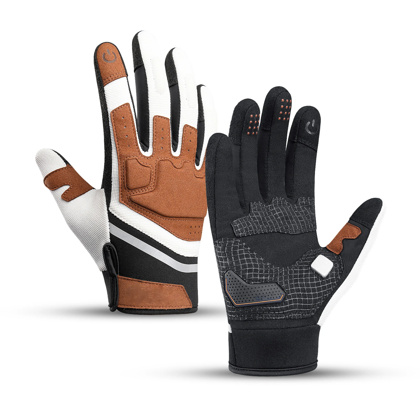 Full Finger Polyester Safety Gym & Anti-Slip Cycle Gloves Cycling Gloves Liquid Silicone Resista