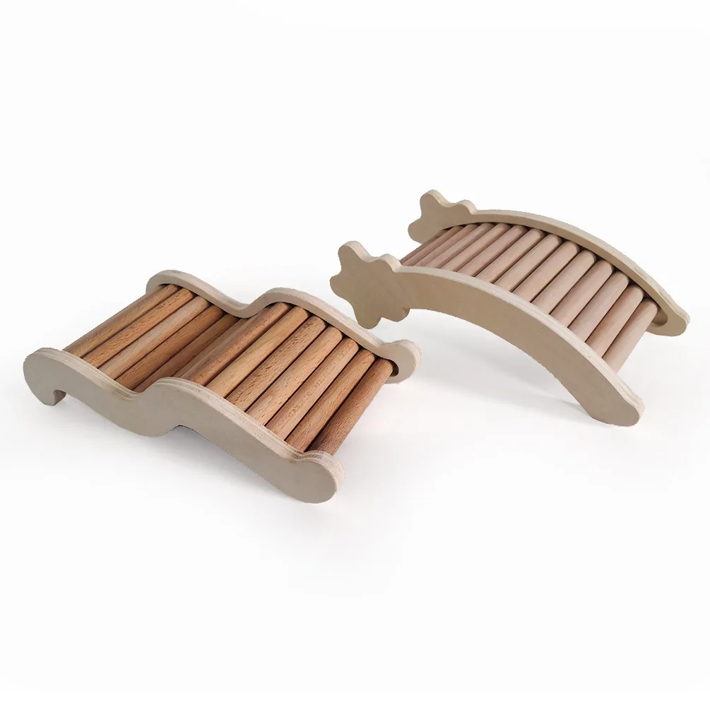 Hamster cage modeling platform landscape solid wood multifunctional second floor board attic hamster gold bear toy supplies