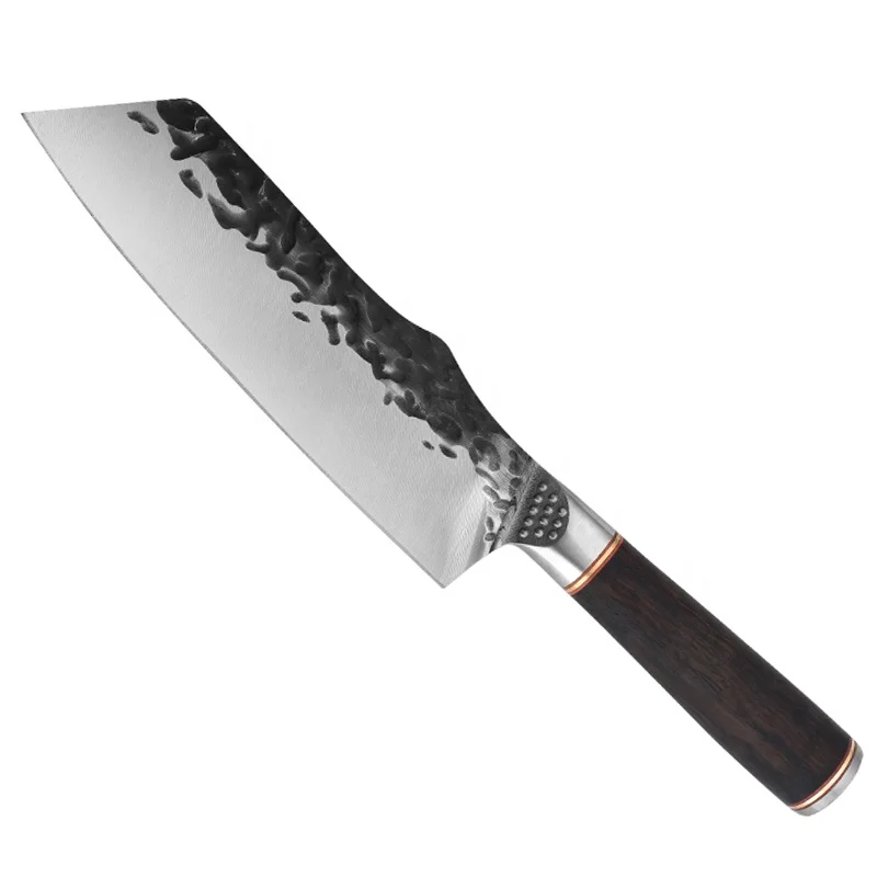 Japanese carbon steel 5Cr15MOV chef kitchen knives cleaver Nakiri meat slcing skinning 6' hammer forged butcher knife