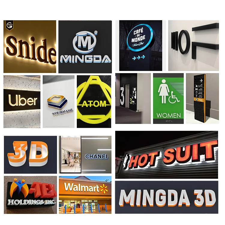 MINGDA 2021 new coming  advertising 800mm 1200mm Large Format Pencetak 3d Channel letter 3D Printer for signs and logos
