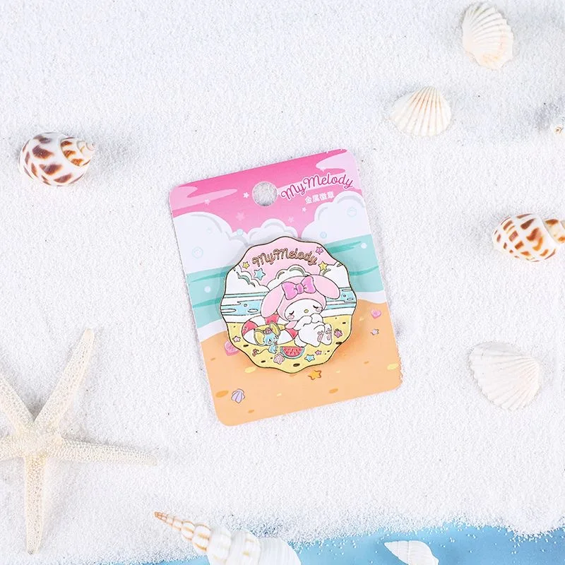 YE511 Genuine kawaii Anime metal brooch cute Kuromi Melody badge cartoon Pochacco enamel pin