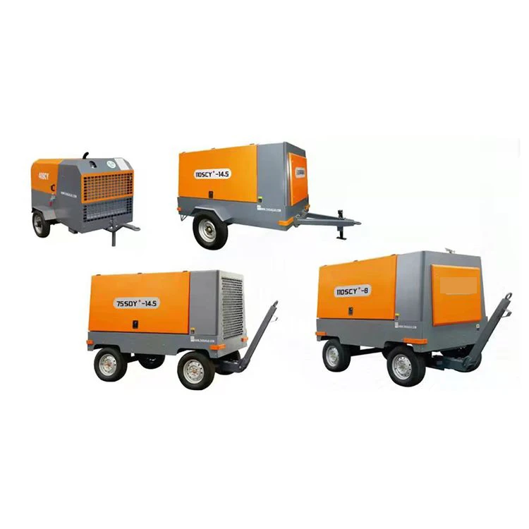 High Quality Portable Diesel Light Screw Air Compressor For Rock Hole