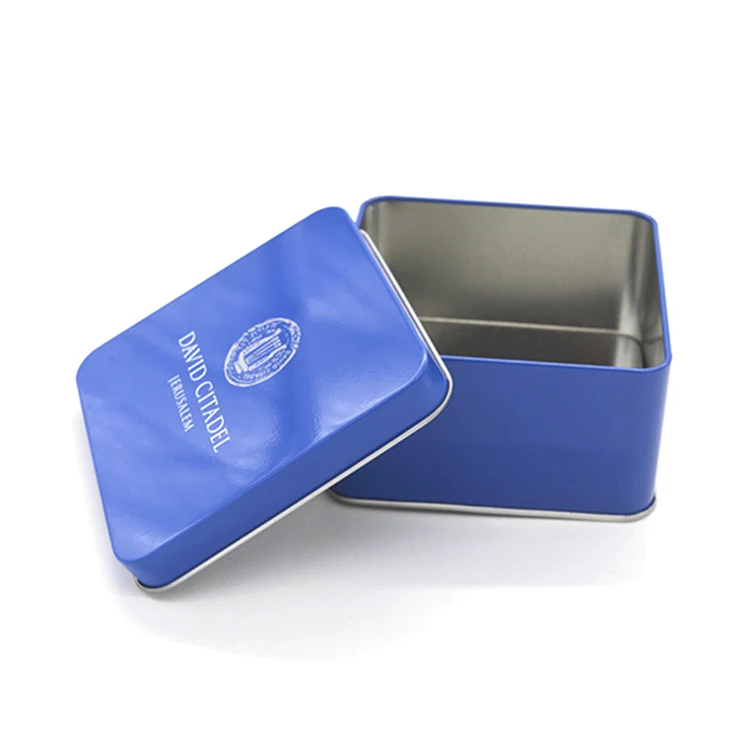 Factory supply custom general gift jewelry box square metal packaging box tin tea
