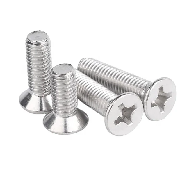 Din 965 cross countersunk head bolt iso7046 carbon steel pan head phillips screw stainless steel cross recessed pan head screw