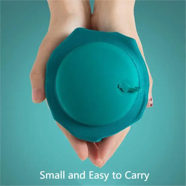 New Fashion Air Filled Minky U shape Pillow with Press Pump Inflatable Velvet Pillow Travel Neck Pillow