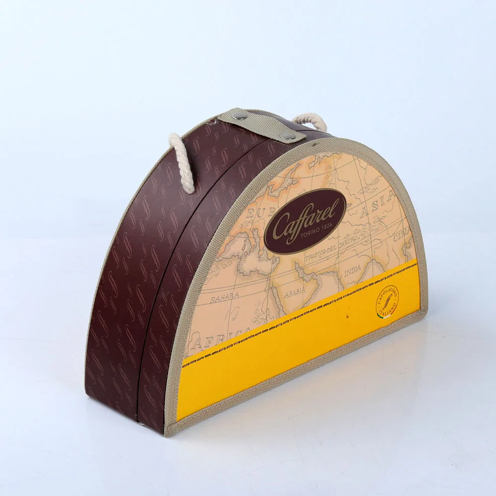 Unique Design Cardboard Semi-Round Plate Shape Chocolate Box Candy Cookie Packaging Gift Boxes for Christmas New Year Present