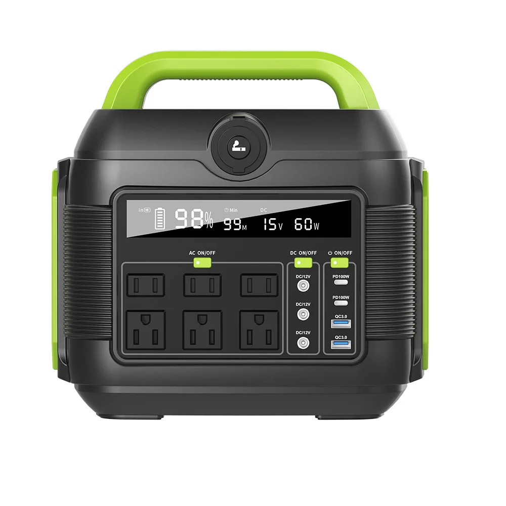 2022 High quality 600w portable electric power station emergency lithium ion battery power station for camping