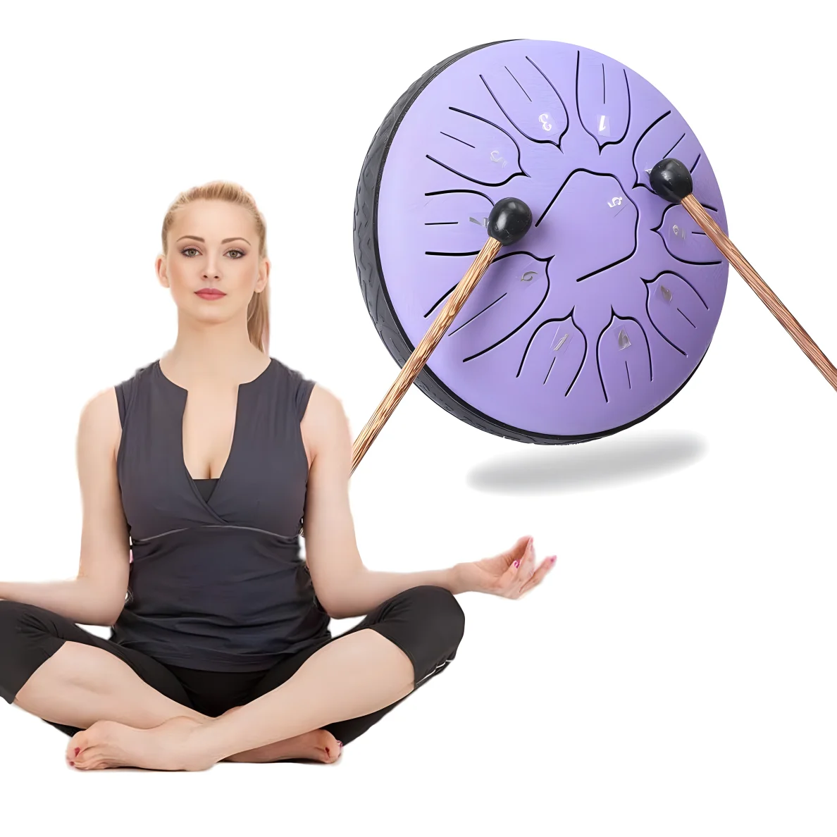 wholesale 6-Inch 11-Notes Professional Steel Tongue Percussion Drum for Beginners and Meditation Instrument Accessory