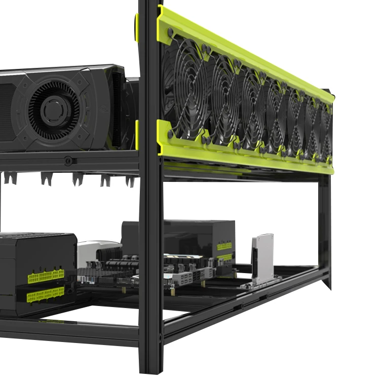 Стойка для сервера майнера BTC 8 GPU алюминиевый Штабелируемый каркас майнинга открытая рама эфириума ETH EYC