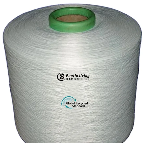 recycled stretch high quality semi dull dope dyed DTY regenerated polyester yarn