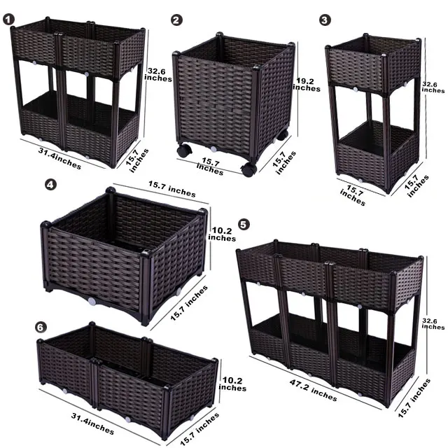 Wholesale Permeable Outdoor Square Flowers Vegetables raised garden beds for  Plants