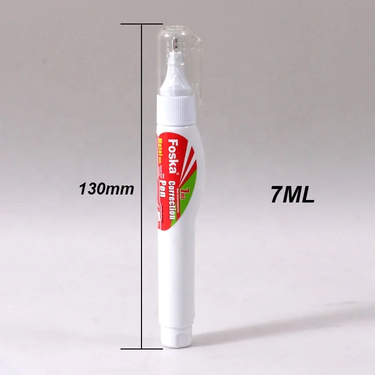 Foska Fast Delivery Student Stationery Metal Tip 7ML Correction Pen Fluid Corrector for School Student