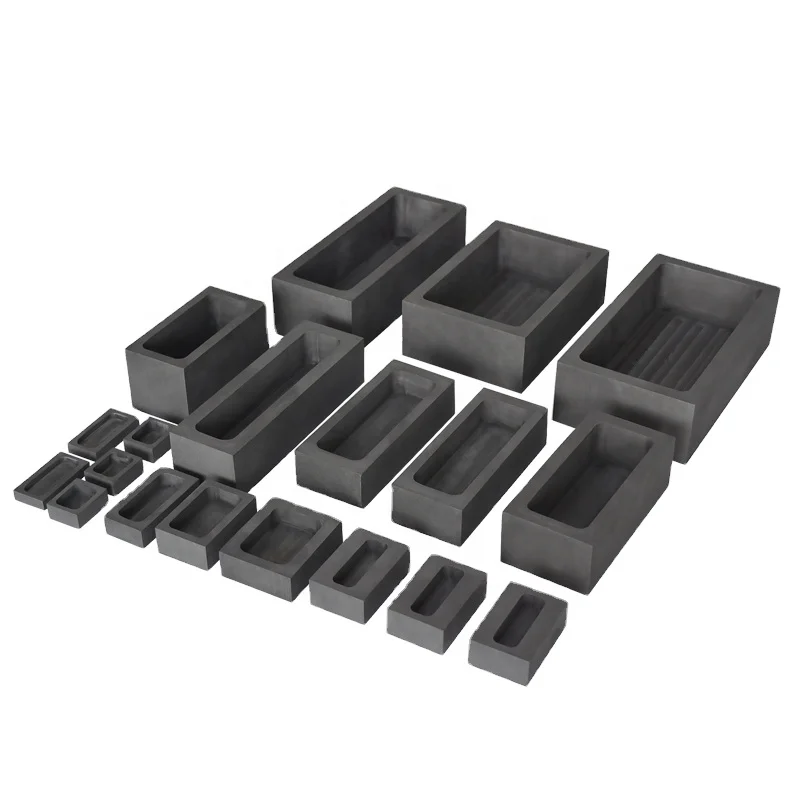 Factory Price Graphite Crucible Ingot Molds for Precious Metal Gold Silver Copper Bar Casting Customized Carbon Moulds