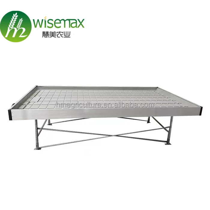 Hydroponics plastic growing table seeding bed casters rolling benches