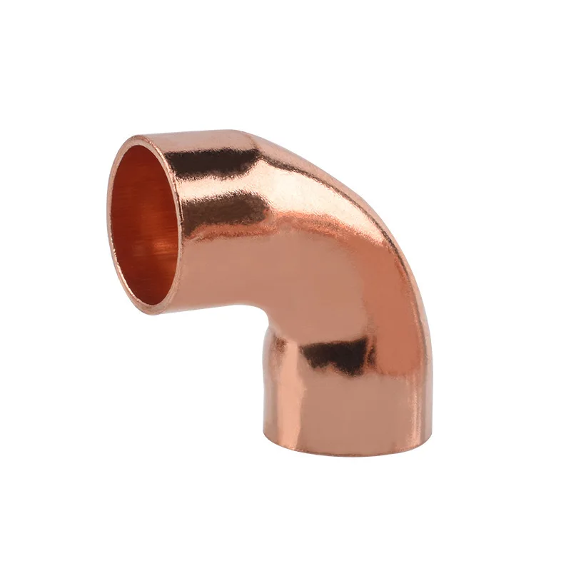 Factory price Refrigeration 90 Degree Elbow Copper Pipe Fitting for Plumbing