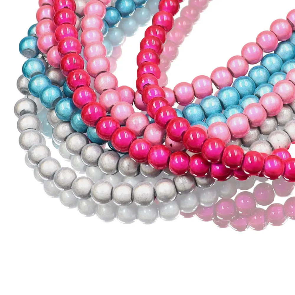 3D mirale bead 4-12mm multiple colors beaded soil wholesale glass beads for jewelry making