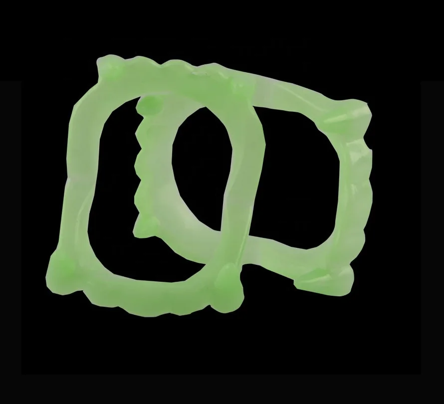 Vampire Teeth Halloween Plastic Vampire Fangs Glow in Dark Fake Teeth Cosplay Costume Accessories