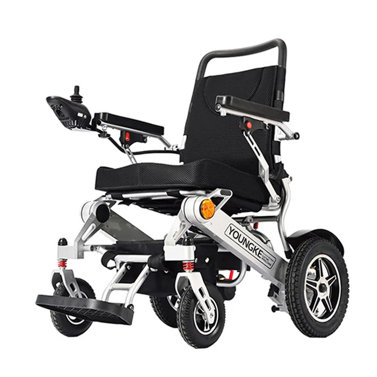 Medical rehabilitation equipment for disabled persons automatic folding electric wheelchair portable transport wheelchair