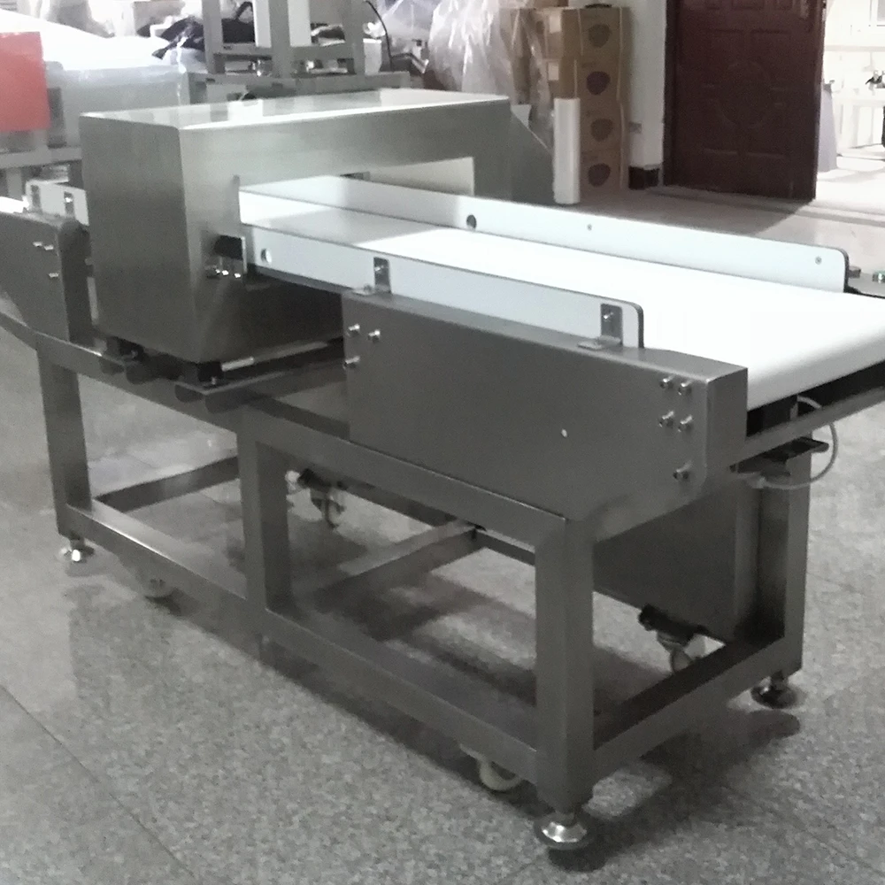 Metaldetector for ice cream vegetable cutting machine wood chipper with conveyor