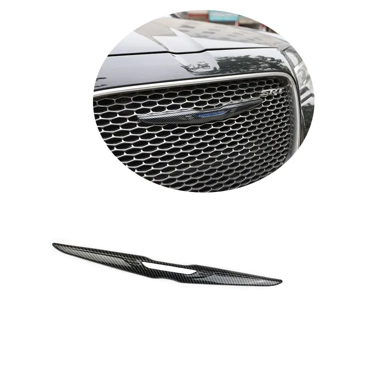 For 2017-22 Chrysler pacifica Carbon fiber Car Exterior Accessories  Front grille center grid car logo decorative Tirm