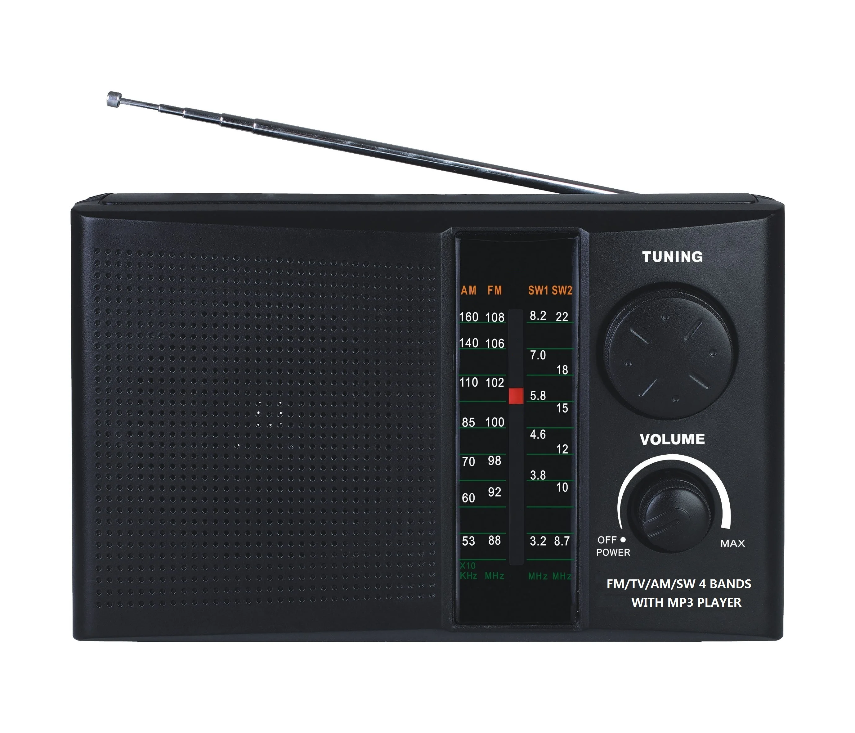 Перезаряжаемые AM/FM/SW 3-полосный встроенный динамик FM AM радио приемник