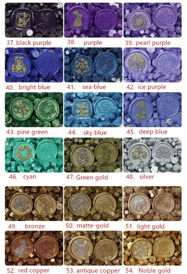 Colors of smokeless wax seal beads 1kg/bag