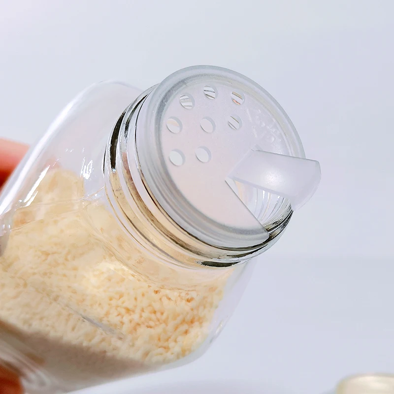 16oz 500ml Kitchen Spice Container Square Condiment Seasoning Shaker Bottle with Label