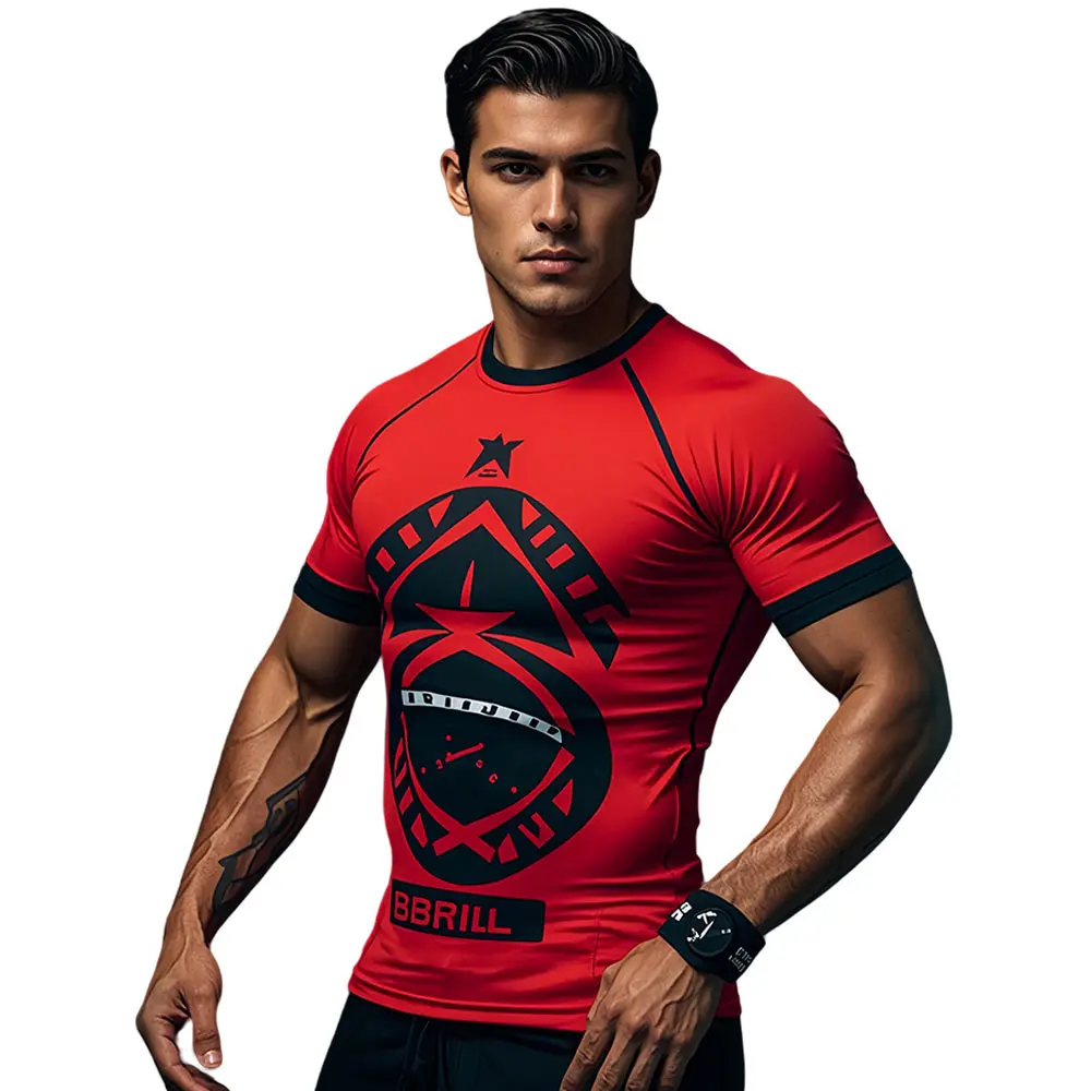 Men Roman MMA Rash Guard Custom Logo no gi Grappling Jiu Jitsu Rashguard BJJ Uniforms Unisex Compression Shirts