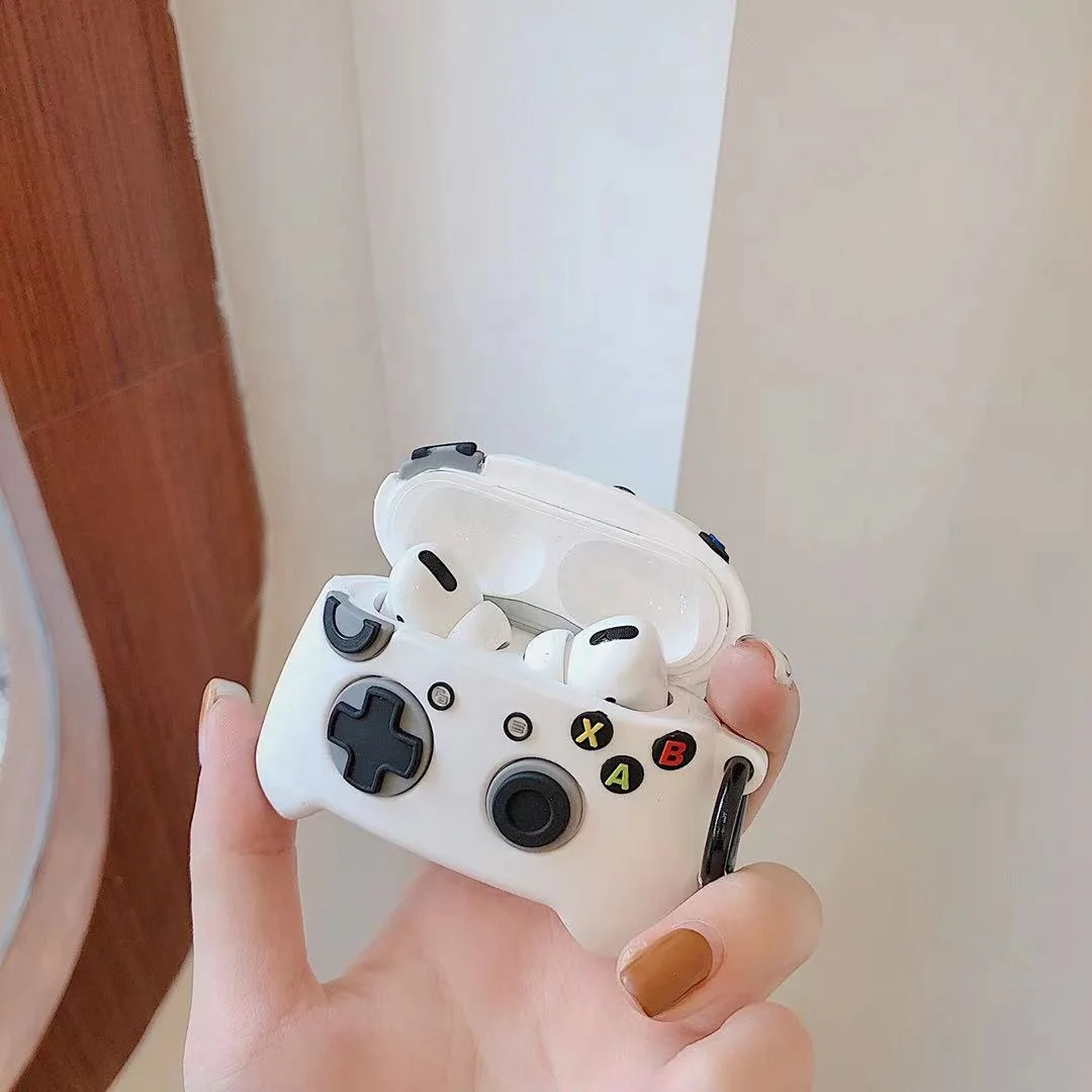 2021 мультфильм 3D видео игровой контроллер гарнитура силиконовый чехол для Airpods Pro 3 геймпад