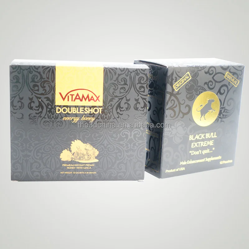 Vitamax Factory Custom Rhino Honey 3D Lenticular Card Rhino Pills Display Box Honey Sachets Packaging