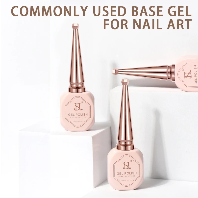 HS Private Label Diamond Gloss Top Coat Long-Lasting Gel Nail Polish From Factory Nails Supplies for
