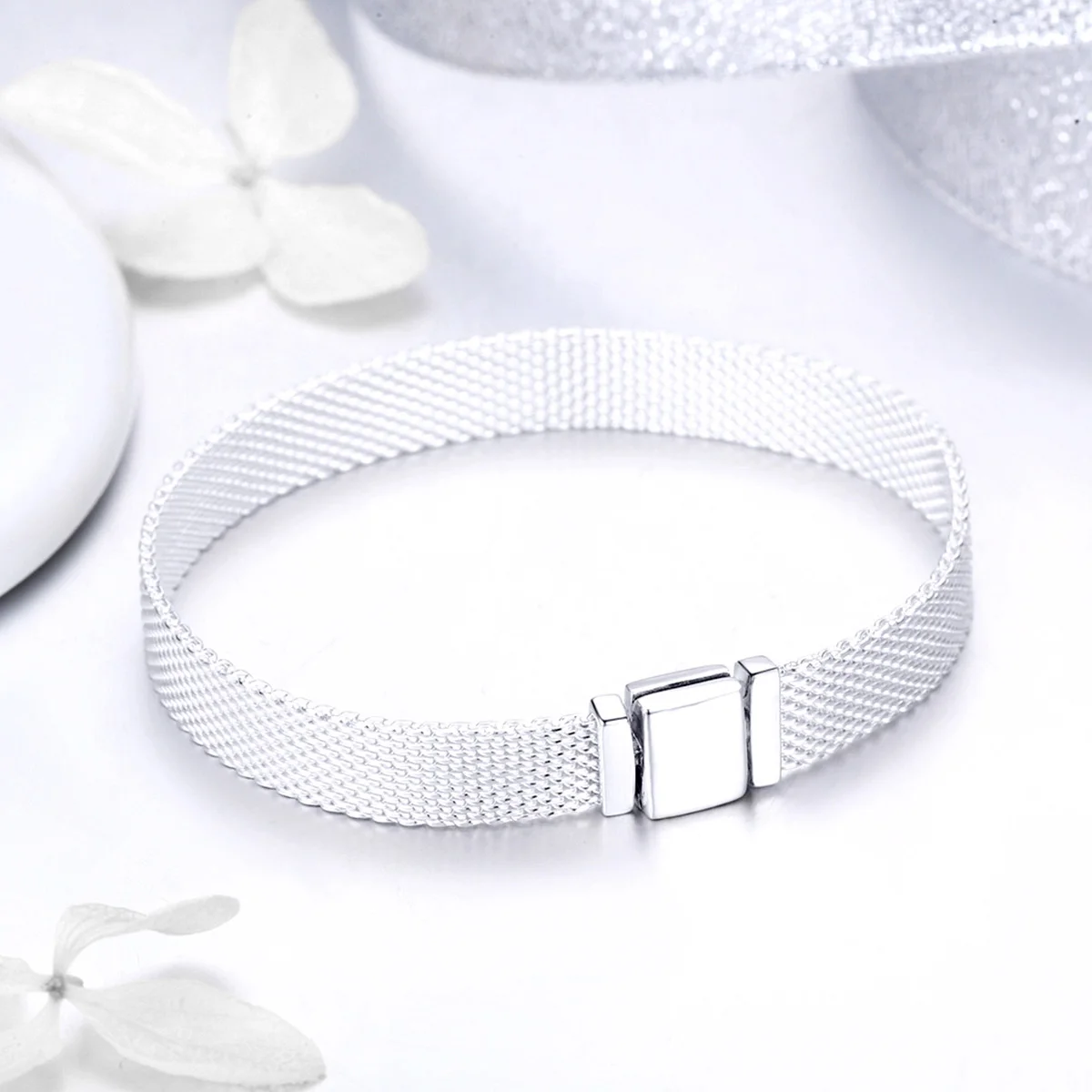 
best selling product Fashion Women Zircon Bead bracelet silver 925 expandable magnetic bracelet 