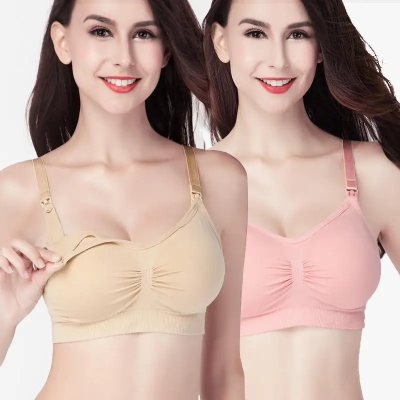 Women Seamless Nursing Support Wirefree Maternity Bra For Pregnancy Breastfeeding