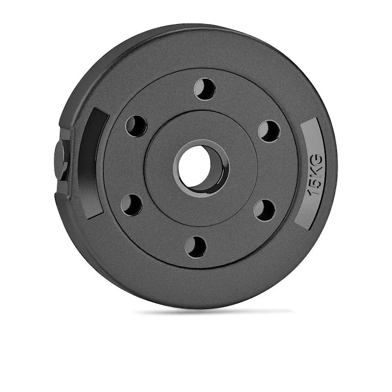 custom gym equipment plastic cement used filled weight dumbbell plate