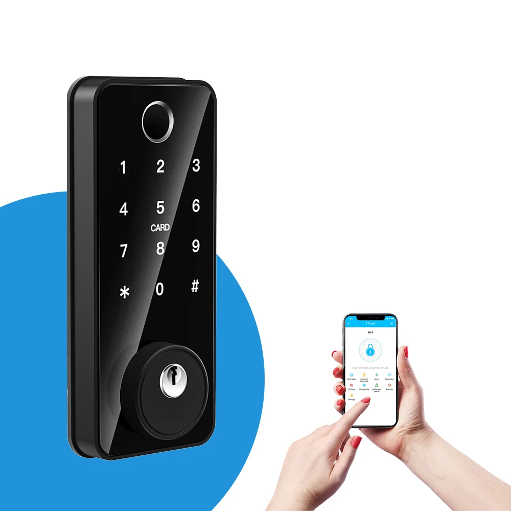 Smart Digital Fingerprint Wireless Access Automatic Combination Door Lock With Master Key