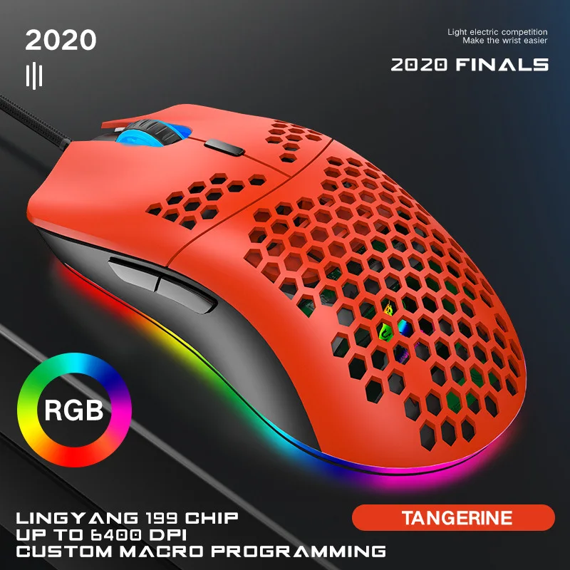 ZIYOULANG M1 Mouse Hole Lightweight Competitive Game RGB Luminous Mouse Computer Laptop Esports Mouse