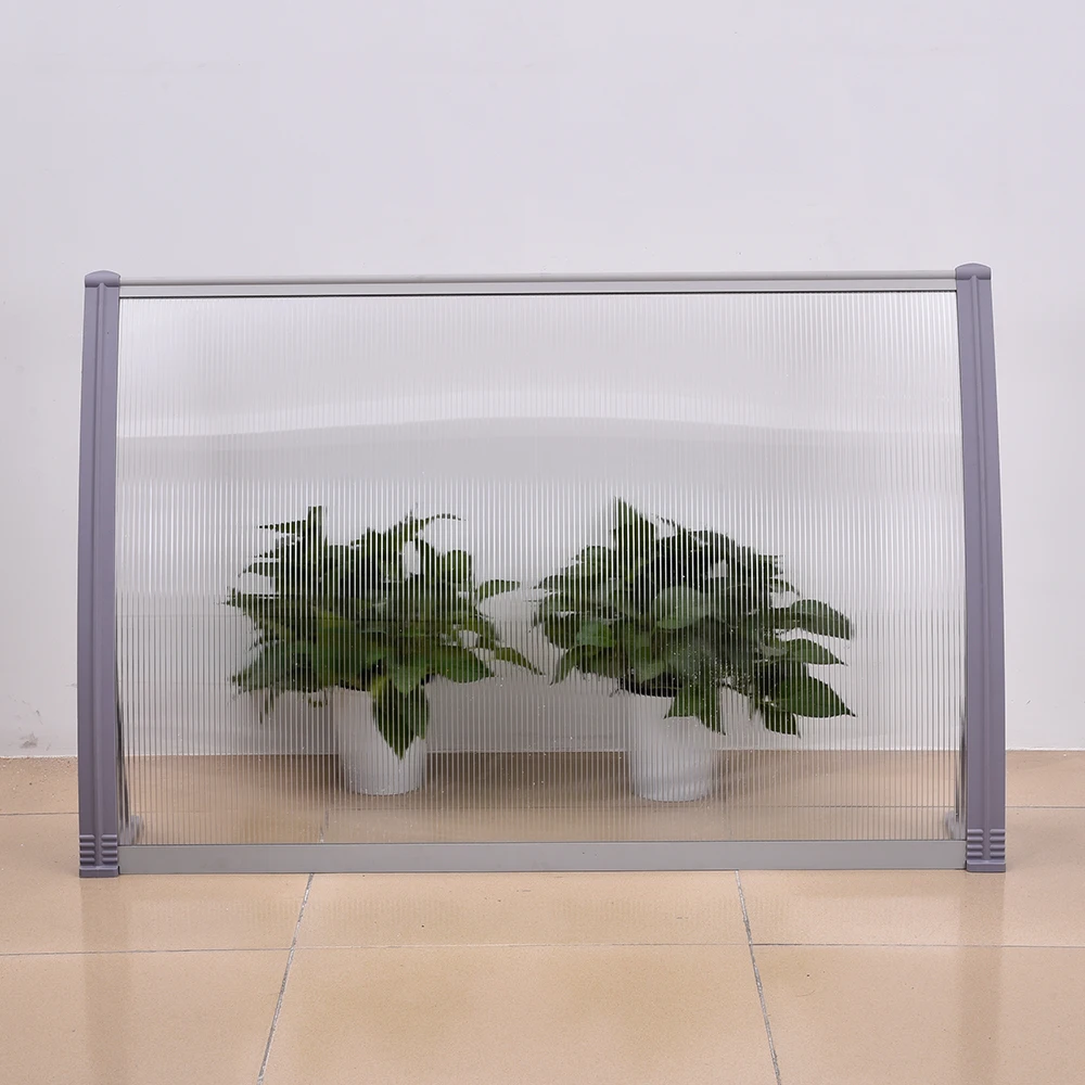 Factory price customized 60*80cm home outdoor front door window sun shade plastic hollow sheet awning