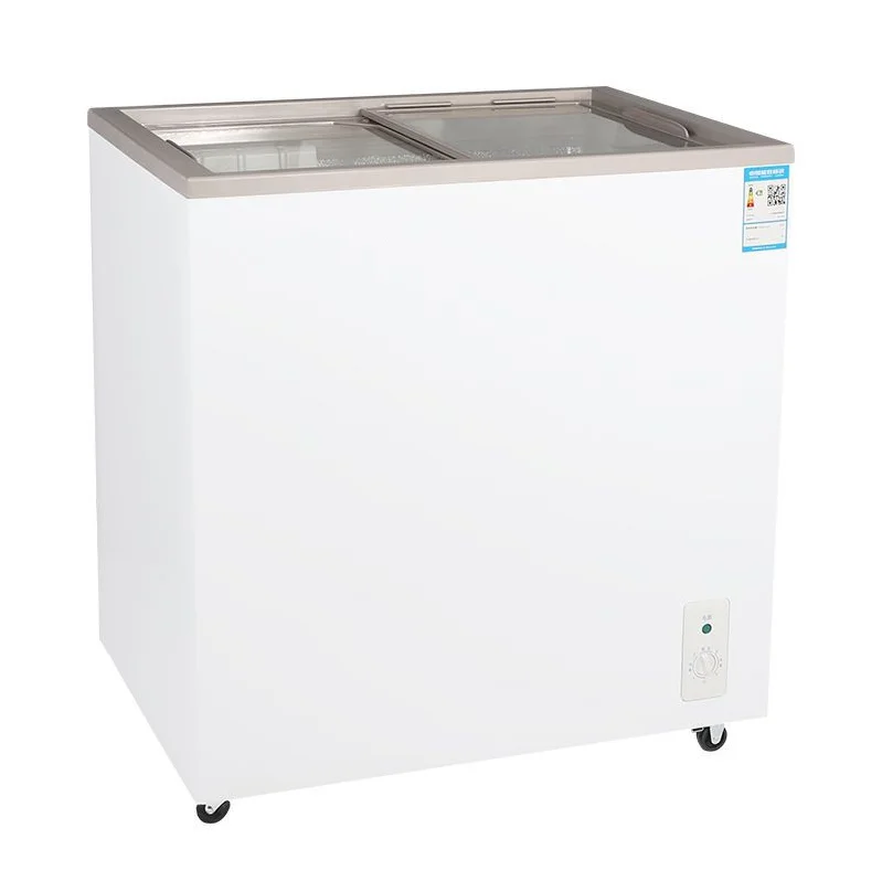 165L Chest Freezers for Home Glass door Ice Freezer Factory Price Display Freezers Fridges