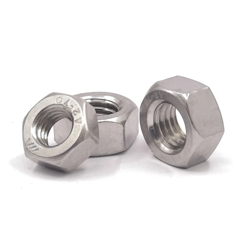 Wholesale M8M10M12 Stainless Steel SS304 ASME B 18.2.2 Hex Nut (1600656776950)