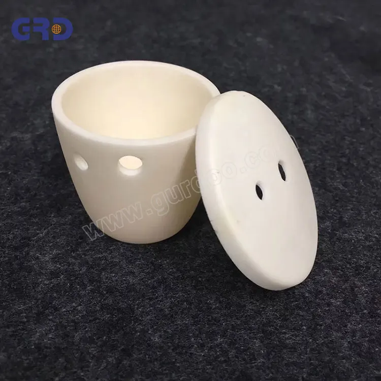 99% High alumina ceramic crucible for laboratory with cylindrical and conical shape
