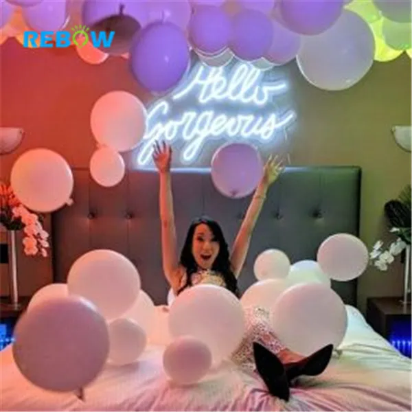 Rebow Decoration Baby Happy Board Neon Lighting It Was All A Dream Open 24 Hours Neon Sign