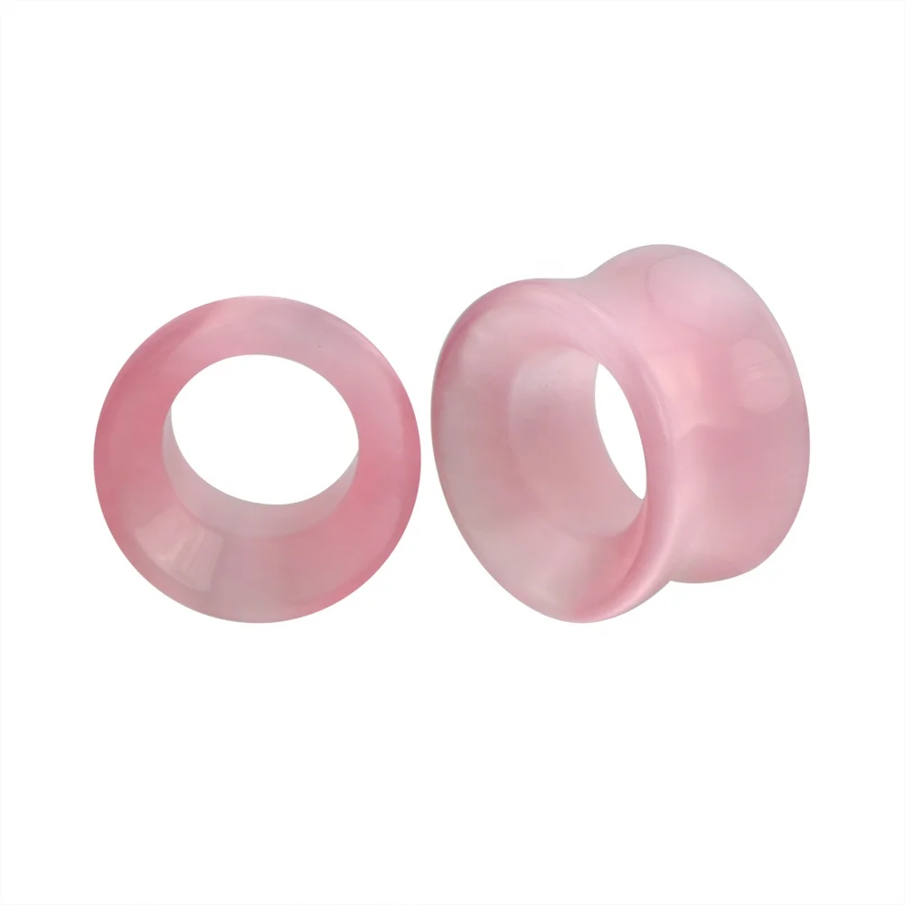 Factory Wholesale Tunnel Gauge Stretcher Piercing Expander Glass Natural Stone Anime Earring Ear Plug